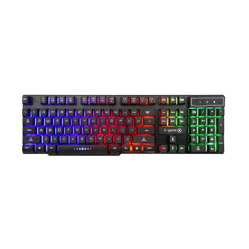 Клавиатура, XG, XK-200UB, USB, Кол-во стандартных клавиш 104, Размер: 439.2 x 141.5 x 25.5 мм., Длина кабеля 1,45 метра, Анг/Рус/Каз, Чёрная