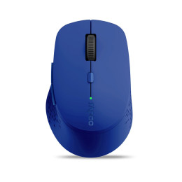 Компьютерная мышь, Rapoo, M300, Оптическая, колесо прокрутки,1600dpi, 2.4G, Bluetooth 3.0/4.0, Multi-mode, Беспроводной 2.4 ГГц, Эффективная дистанция 10 м., Батарейки в комплекте, До 12 месяцев на одном заряде батареек, Синий