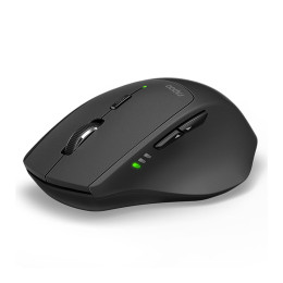 Компьютерная мышь, Rapoo, MT550L, 1600dpi, Bluetooth 3.0/4.0, Беспроводной 2.4 ГГц, Эффективная дистанция 10 м., Батарейки в комплекте, 2 x AA, 7 х 10 х 4 см, Черный