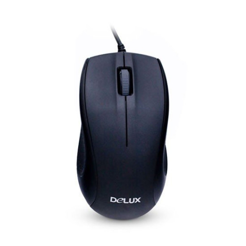 Компьютерная мышь, Delux, DLM-375OUB, Оптическая, 800dpi, USB, Длина кабеля 1.6 метра, Размер:109.6*60.5*37.5 мм., Чёрный