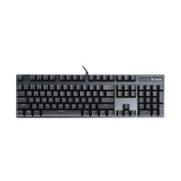 Клавиатура, Rapoo, V500PRO, Игровая, USB, Кол-во стандартных клавиш 104, Длина кабеля 1,8 метра, Анг/Рус, Чёрный