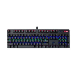 Клавиатура, Rapoo, V500PRO-87, Игровая, USB, Кол-во стандартных клавиш 87, RGB, Алюминий, Анг/Рус, Водонепроницаемый корпус, Черный
