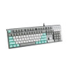 Клавиатура, Rapoo, V530, Игровая, USB, Кол-во стандартных клавиш 104, Длина кабеля 1,8 метра, Механический, Алюминий, Влагозащита, Оптический чувствительный переключатель, RGB, Анг/Рус, Черный