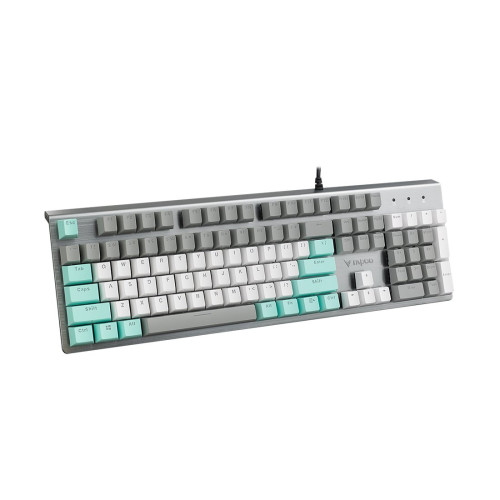 Клавиатура, Rapoo, V530, Игровая, USB, Кол-во стандартных клавиш 104, Длина кабеля 1,8 метра, Механический, Алюминий, Влагозащита, Оптический чувствительный переключатель, RGB, Анг/Рус, Черный