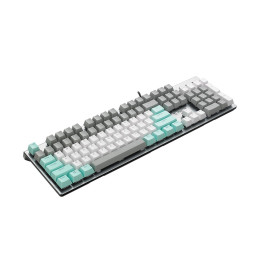 Клавиатура, Rapoo, V530, Игровая, USB, Кол-во стандартных клавиш 104, Длина кабеля 1,8 метра, Механический, Алюминий, Влагозащита, Оптический чувствительный переключатель, RGB, Анг/Рус, Черный