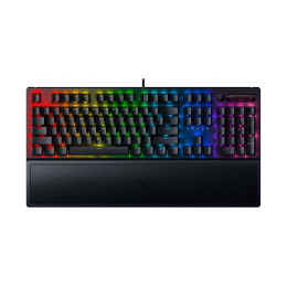 Клавиатура, Razer, BlackWidow V3, RZ03-03540800-R3R1, Игровая, Механические переключатели Razer Green Mechanical Switch, Подсветка клавиш 16.8 млн цветов, Программируемые клавиши, USB, Анг/Рус, Чёрный