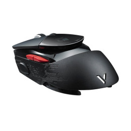Компьютерная мышь, Rapoo, VT960S, Игровая, Оптическая, Комбинированная, USB/Беспроводная, Встроенный аккумулятор, 2.4GHz, 16000dpi, LED подсветка, Тканевая оплетка кабеля, Металлический корпус, Черный