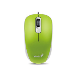 Компьютерная мышь, Genius, DX-110, Оптическая, 1000dpi, USB, Длина кабеля 1,5 метра, Зелёная