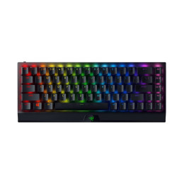 Клавиатура, Razer, BlackWidow V3 Mini HyperSpeed, RZ03-03890700-R3R1, Игровая, Механические переключатели Razer, Подсветка клавиш 16.8 млн цветов, Программируемые клавиши, USB, Размер: 31,85*13*4,05, Анг/Рус, Чёрный