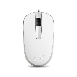 Компьютерная мышь, Genius, DX-120, Оптическая, 1000dpi, USB, Длина кабеля 1,5 метра, Белый