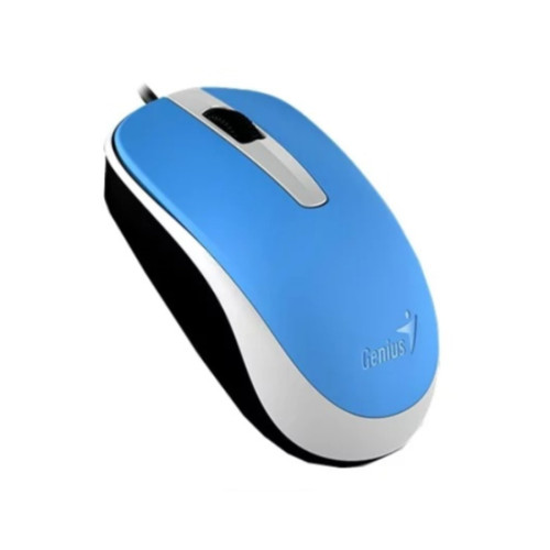 Компьютерная мышь, Genius, DX-120, Оптическая, 1000dpi, USB, Длина кабеля 1,5 метра, Голубая