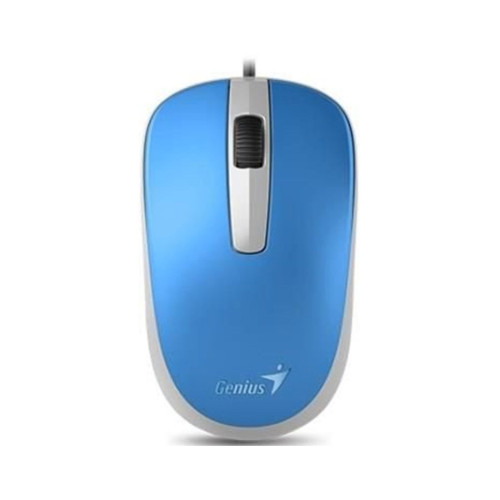 Компьютерная мышь, Genius, DX-120, Оптическая, 1000dpi, USB, Длина кабеля 1,5 метра, Голубая