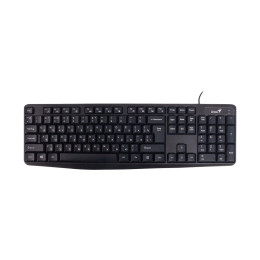 Клавиатура, Genius, Smart KB-117, USB, Длина кабеля 1.4 метра, Англ/ Рус, 44.3 х 3.3 х 13.7 см , Влагозащита, Пластик, Черный