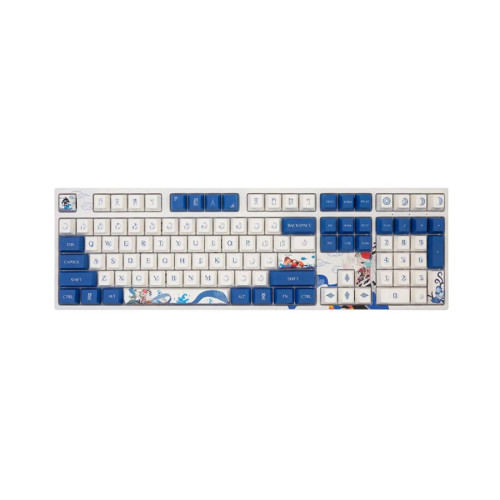 Клавиатура, Varmilo, Lovebirds-I VEM108, A36A002A9A3A06A003, Varmilo EC V2 Sakura, 108 клавиш, Механическая, Подсветка - Белая, Hot-Swap - Нет, Проводная, Type-C, 503*209*63мм, Англ/Рус, Голубой