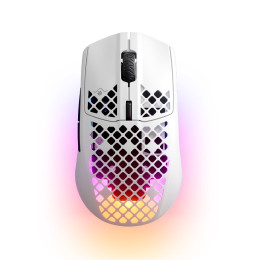 Компьютерная мышь, Steelseries, Aerox 3 Wireless (2022) Snow, 62608, Игровая, Оптическая, 18000 CPI, 6 кнопок, Подсветка RGB, Беcпроводная, 2.4 ГГц / Bluetooth 5,0, Белая
