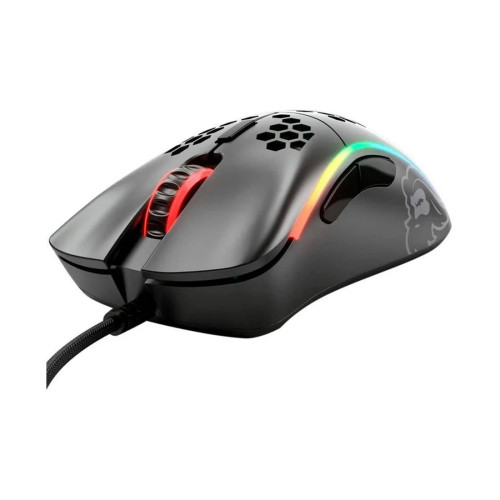 Компьютерная мышь, Glorious, Model D-, GLO-MS-DM-MB, Игровая, Оптическая, Проводная, Pixart PMW-3360 Sensor, 12000 DPI, 250+ IPS, 50G, 1000 Hz, RGB, 6 кнопок, Длина провода 2м, Матовый черный