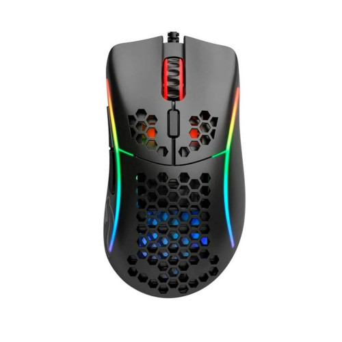 Компьютерная мышь, Glorious, Model D-, GLO-MS-DM-MB, Игровая, Оптическая, Проводная, Pixart PMW-3360 Sensor, 12000 DPI, 250+ IPS, 50G, 1000 Hz, RGB, 6 кнопок, Длина провода 2м, Матовый черный