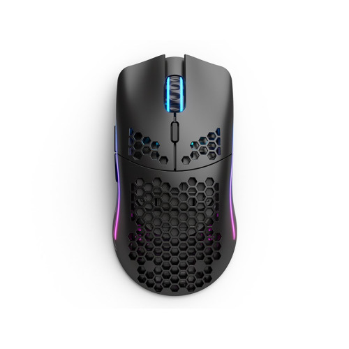 Компьютерная мышь, Glorious, Model O Wireless, GLO-MS-OW-MB, Игровая, Оптическая, Беспроводная, Glorious BAMF Sensor, 19000 DPI, 400 IPS, 50G, 1000 Hz, RGB, 6 кнопок, Длина провода 2м, Матовый черный