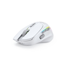 Компьютерная мышь, Glorious, Model I 2 Wireless, GLO-MS-IWV2-MW, Игровая, Оптическая, Беспроводная, 2.4 Ghz, Bluetooth 5.2 LE, Glorious BAMF 2.0 Sensor, 26000 DPI, 650 IPS, 50G, 1000 Hz, RGB, 9 кнопок, Длина провода 2м, Матовый белый