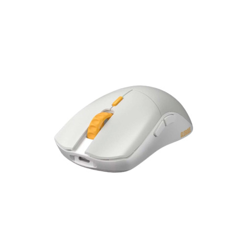 Компьютерная мышь, Glorious, Series One PRO, GLO-MS-P1W-GE-FORGE, Игровая, Оптическая, Беспроводная, Glorious BAMF Sensor, 19000 DPI, 400 IPS, 50G, 1000 Hz, 6 кнопок, Длина провода 2м, Серый/желтый