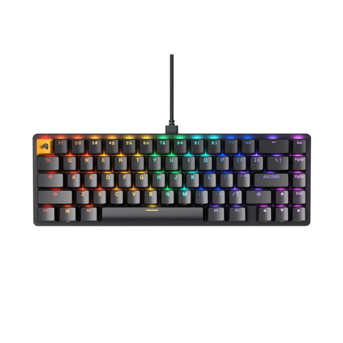 Клавиатура, Glorious, GMMK2 Compact, GLO-GMMK2-65-FOX-B, Игровая, Механические переключатели, Glorious Fox Linear Switches, RGB подсветка, Черный