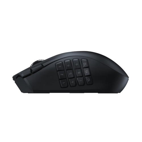 Компьютерная мышь, Razer, Naga V2 HyperSpeed, RZ01-03600100-R3G1, Игровая для MOBA и MMO игр, Оптическая 16000dpi (сенсор 5G), 3 сменные боковые панели с конфигурациями на 2, 6 и 12 кнопок(19 + 1) программируемые кнопки (с 12-кнопочной панелью), Подсветка