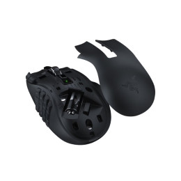 Компьютерная мышь, Razer, Naga V2 HyperSpeed, RZ01-03600100-R3G1, Игровая для MOBA и MMO игр, Оптическая 16000dpi (сенсор 5G), 3 сменные боковые панели с конфигурациями на 2, 6 и 12 кнопок(19 + 1) программируемые кнопки (с 12-кнопочной панелью), Подсветка
