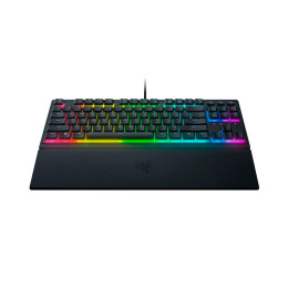 Клавиатура, Razer, Ornata V3 Tenkeyless - Russian Layout, RZ03-04881600-R3R1, Игровая, Комбинированные мембранные + механические, Программируемые клавиши, 10 Зон освещения Razer Chroma ™ RGB, Подставка для запястий, USB, Размер: 463*224*32.5 мм., Рус, Чёр