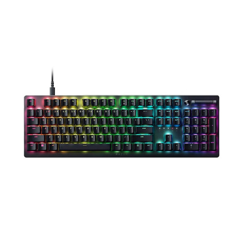 Клавиатура, Razer, Razer DeathStalker V2 (Linear Red Switch) - Russian Layout, RZ03-04500800-R3R1, Игровая, проводная, Оптико-механические переключатели Razer, Программируемые клавиши, Подсветка Chroma 16.8 млн цветов с эффектами, Рус, Чёрный
