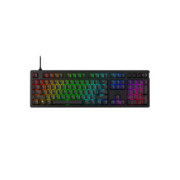 Клавиатура, HyperX, 7G7A3AA#ACB, Alloy Rise, Игровая, Механическая, HyperX Red switch, USB, Подсветка RGB, Размер: 455*142*49 мм., Анг/Рус, Чёрный