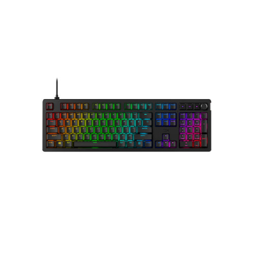 Клавиатура, HyperX, 7G7A3AA#ACB, Alloy Rise, Игровая, Механическая, HyperX Red switch, USB, Подсветка RGB, Размер: 455*142*49 мм., Анг/Рус, Чёрный