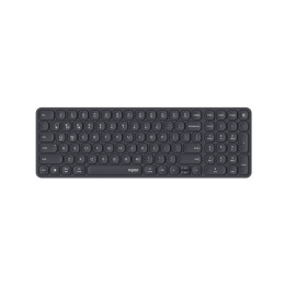Клавиатура, Rapoo, E9310M, Ультра-тонкая, Беспроводная 2.4ГГц, Bluetooth3.0, Bluetooth 4.0, Кол-во стандартных клавиш 104, Батарейки в комплекте, Анг/Рус, Алюминий, Серый