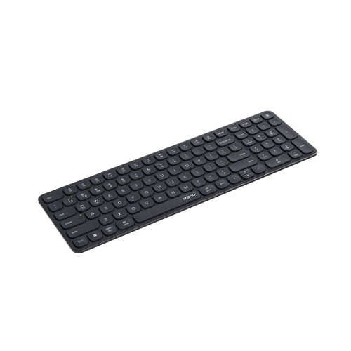 Клавиатура, Rapoo, E9310M, Ультра-тонкая, Беспроводная 2.4ГГц, Bluetooth3.0, Bluetooth 4.0, Кол-во стандартных клавиш 104, Батарейки в комплекте, Анг/Рус, Алюминий, Серый