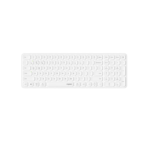 Клавиатура, Rapoo, E9310M, Ультра-тонкая, Беспроводная 2.4ГГц, Bluetooth3.0, Bluetooth 4.0, Кол-во стандартных клавиш 104, Батарейки в комплекте, Анг/Рус, Алюминий, Белый