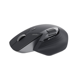 Компьютерная мышь, Rapoo, MT760L, Оптическая, колесо прокрутки, 4000dpi, Bluetooth 4.0/5.0, USB Type-A, Беспроводной 2.4 ГГц, Эффективная дистанция 10 м.,Литиевая батарейка, До 30 дней на одном заряде батареек, Чёрный