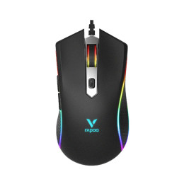 Компьютерная мышь, Rapoo, V28S, Игровая, Оптическая, Проводная, 7000 dpi, RGB, Длина кабеля 1,8 метра, Чёрный