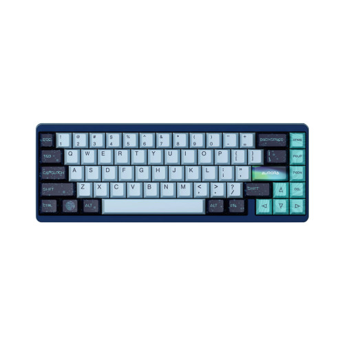 Клавиатура, Varmilo, Aurora Muse 65, A88A111H0A5A06A074, Gateron Varmilo Magnet White, 67 клавиш, Магнитная, Подсветка - RGB, Hot swap - Да, Проводная, Type-C, 375*177*80мм, Англ/Рус, Голубой