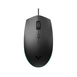 Компьютерная мышь, Rapoo, V11S, Игровая, Оптическая, Проводная, 800/1200/1600 dpi, Длина кабеля 1,5 метра, LED подсветка, Чёрный