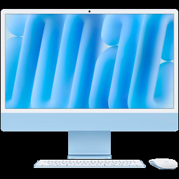 24-inch iMac with Retina 4.5K display: Apple M4 chip with 8‑core CPU and 8‑core GPU, 16GB, 256GB SSD - Blue,Model A3247
