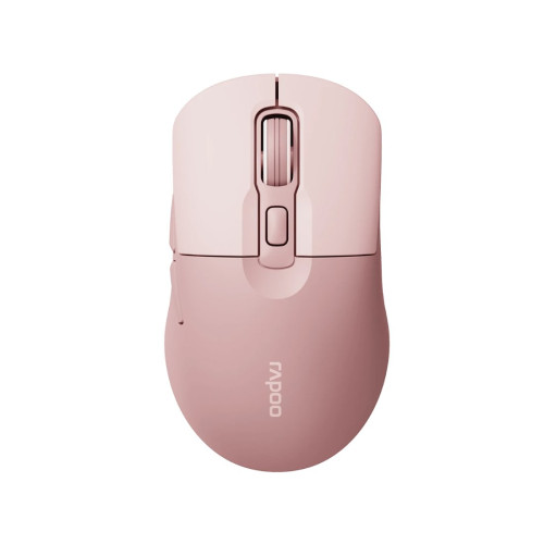Компьютерная мышь, Rapoo, M308 Silent, Оптическая, 1200/1600/2400 dpi, Беспроводной, 2.4 Ггц., Bluetooth 5.0, Эффективная дистанция 10 м., 1*АА, Батарейки в комплекте, Розовый