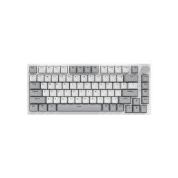 Клавиатура, Ajazz, AK820/Red/GW, AK820, Игровая, Механическая, 75%, AS Red Switches, USB, Подсветка голубая/белая, Анг/Рус, Белый
