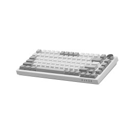 Клавиатура, Ajazz, AK820/Red/GW, AK820, Игровая, Механическая, 75%, AS Red Switches, USB, Подсветка голубая/белая, Анг/Рус, Белый