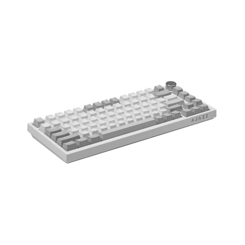 Клавиатура, Ajazz, AK820/Red/GW, AK820, Игровая, Механическая, 75%, AS Red Switches, USB, Подсветка голубая/белая, Анг/Рус, Белый