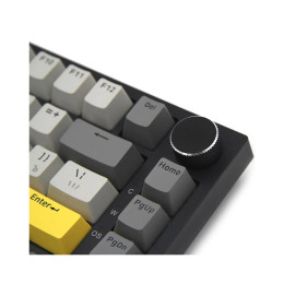 Клавиатура, Ajazz, AK820/Moon/GWY, AK820, Игровая, Механическая, 75%, Moon Switches, USB, Подсветка RGB, Анг/Рус, Серый