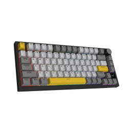 Клавиатура, Ajazz, AK820/PRO/Gift/BGY, AK820 Pro, Игровая, Механическая, 75%, Gift Switches, USB, 2,4 ГГц, Bluetooth, Подсветка RGB, Анг/Рус, Черный