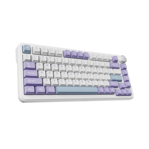 Клавиатура, Ajazz, AK820/MAX/Magnetic/PWB, AK820 MAX, Игровая, Механическая, 75%, Magnetic Switches, USB, Подсветка RGB, Размер: 333 x 143 x 20,5 мм., Анг/Рус, Белый