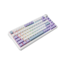 Клавиатура, Ajazz, AK820/MAX/Magnetic/PWB, AK820 MAX, Игровая, Механическая, 75%, Magnetic Switches, USB, Подсветка RGB, Размер: 333 x 143 x 20,5 мм., Анг/Рус, Белый