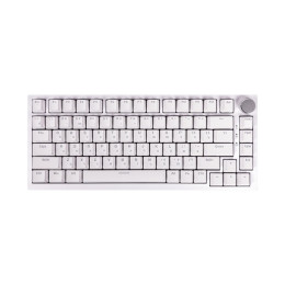 Клавиатура, Ajazz, AK820/Blue/White, AK820, Игровая, Механическая, 75%, Blue Switches, Проводная, USB, Подсветка голубая, Анг/Рус, Белый