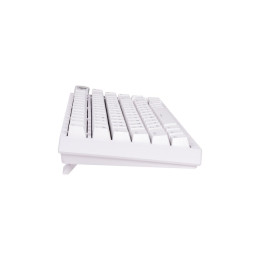 Клавиатура, Ajazz, AK820/Blue/White, AK820, Игровая, Механическая, 75%, Blue Switches, Проводная, USB, Подсветка голубая, Анг/Рус, Белый