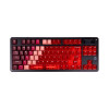 Клавиатура, Ajazz,MK87/Pitaya/Red, MK87, Игровая, Механическая, TKL, Pitaya Switches, USB, 2,4 ГГц, Bluetooth, Подсветка RGB, Размер: 372x144x47 мм., Анг, Красный